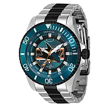 Relgio masculino Invicta NHL San Jose Sharks - 47mm em ao preto ZG-42254: estilo e qualidade para torcedores exigentes.