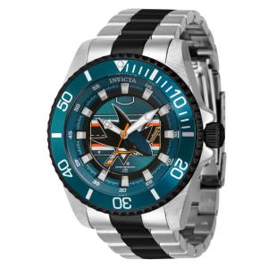 Relgio masculino Invicta NHL San Jose Sharks - 47mm em ao preto ZG-42254: estilo e qualidade para torcedores exigentes.