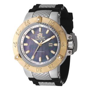 Relógio masculino Subaqua Noma III com mostrador em madrepérola - 50 mm. Preto. Aço 46454
