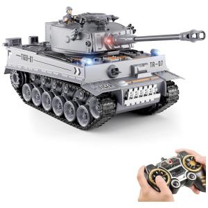 RC TR07 Carrinho de Controle Remoto Tanque de Guerra, Recarregável, SUPDEX, Azul