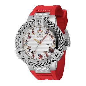 Relgio feminino de edio limitada Disney Mickey Mouse - 43,2 mm. Ao. Vermelho 43654