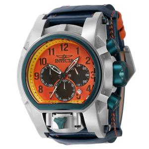 Relógio Masculino Analógico de Quartzo 52mm, Invicta Bolt Zeus Magnum 43854, Azul e Laranja