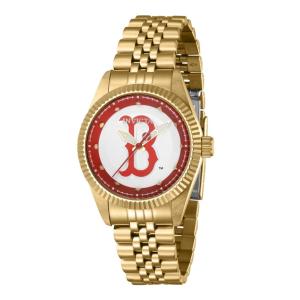 Relógio Feminino MLB Boston Red Sox com Pulseira de Aço Inoxidável, Invicta 42954, Dourado