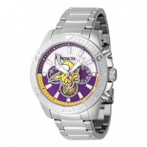 Relógio Masculino Invicta NFL Minnesota Vikings 45mm, Aço ZG47954