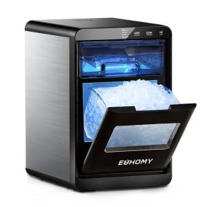 Máquina de Gelo Automática Portátil até 12kg, 24H, 110v, E EUHOMY, Azul Claro