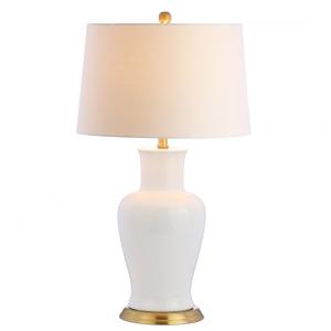 Abajur Luminária de Mesa em Cerâmica, Estilo Tradicional com 73 cm de Altura para Quarto, Sala de Estar e Escritório, 110V 100W, JONATHAN Y