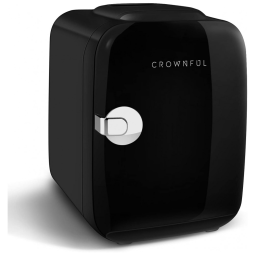 Mini Geladeira para Skincare 4 Litros Portátil, 12V, 110v, CROWNFUL CF PC4LBLK, Preto