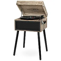 Vitrola, Toca Discos com Plataforma 3 Velocidades, com USB, sem fio, 33 RPM, VICTROLA VTA 75 FOT, Bege