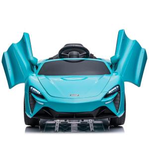 Carro Elétrico Infantil 2 Assentos com 3 Velocidades e Controle Remoto, Bateria 12V, POSTACK, Azul