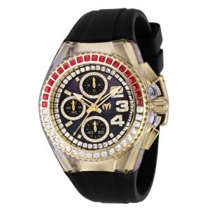 Relgio feminino TechnoMarine Cruise Glitz com mostrador em madreprola - 40 mm. Preto ZG-TM-121064