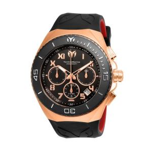 Relgio masculino TechnoMarine Manta Ocean - 48 mm. Preto. Vermelho TM-215064