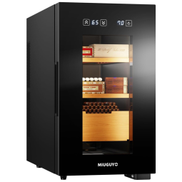 Umidor de Charutos Elétrico 26 Litros - 150 Charutos, Controle de Umidade Inteligente, Aquecimento e Refrigeração 2.