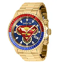 Relógio Masculino DC Comics Superman, Invicta 41264, Dourado