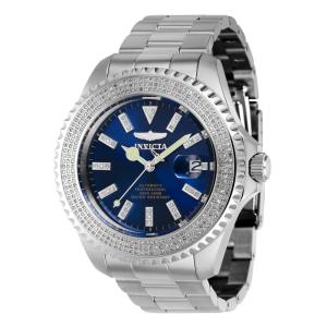 Relógio Masculino Automático Pro Diver 1,4 quilates com Diamante, Invicta 38264, Prata e Azul