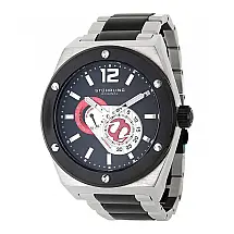 Relógio Esprit D Vie 281B Automático 49mm com Mostrador Preto e Pulseira de Aço Inoxidável. Elegância e Precisão em um Clássico Stuhrling.