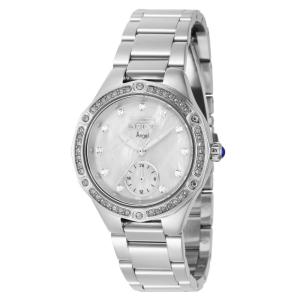 Relgio feminino anjo com mostrador em madreprola - 35 mm. Ao 40364