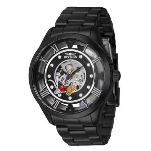 Relgio mecnico masculino Disney Limited Edition Mickey Mouse - 45 mm. Preto 41364