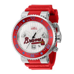 Relgio masculino MLB Atlanta Braves - 52 mm. Vermelho 42364