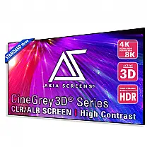 Tela de projeção fixa ALR 103" 16:9 Akia Screens CineGrey 3D cinza borda infinita para projetor longo alcance