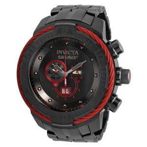 Relógio Masculino SHAQ 0,05 quilates com Diamante, Invicta 34464, Preto e Vermelho