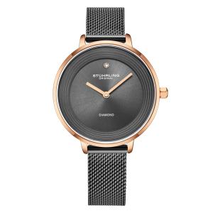 Relógio Feminino Stuhrling Sinfonia 3946 Quartzo 37mm, Cinza