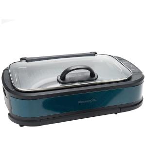 Churrasqueira Grill Elétrica até 6 Porções com Chapa Antiaderente, 110V 1500W, Power XL, Verde