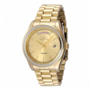 Relógio Invicta Elite Diamond com 0,30 Quilates de Diamantes, Unissex, 38mm, Dourado 48764