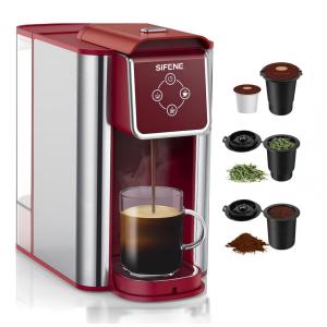 Máquina de Café 3 em 1 para Capsulas, Café Moído ou Chá, 110V 1150W, SIFENE, Vermelha