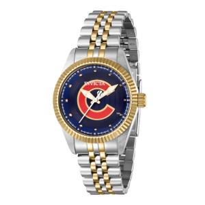 Relógio Feminino MLB Chicago Cubs, Invicta 42964, Prata, Dourado e Azul