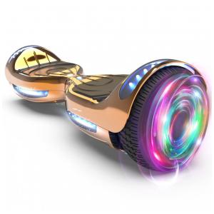 Hoverboard Certificado HS2.01 Bluetooth Flash Wheel com Luzes de LED Scooter Elétrico Autobalanceado Cor de Rosa