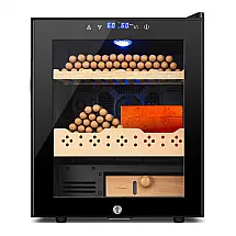 Humidor Elétrico Velieta Preto 50L para 300 Charutos com Controle Digital de Temperatura e Umidade 115V