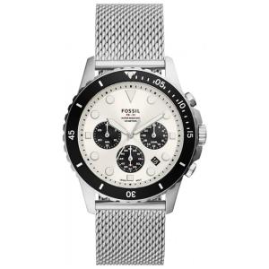 Relógio Masculino Analógico de Quartzo com Pulseira de Aço Inoxidável, Fossil FS5915, Prata