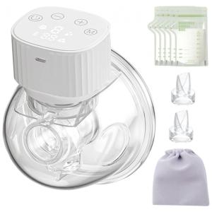 Bomba Tira Leite Única Portátil com 3 Modos e 9 Níveis, Branca, KAUNI, Branco