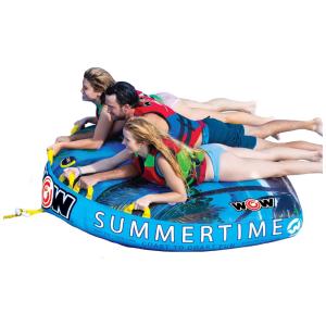 Boia Rebocável Inflável Para 3 Pessoas, Resistente, WOW SPORTS, Azul