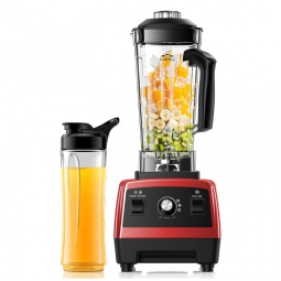 Liquidificador Foyoconven Vermelho Alta Potência com Copo Viagem 1800W Jarra 2L Modelo HS-216 110V