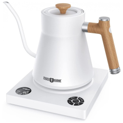 Chaleira Elétrica Paris Rhône 1L em Aço Inoxidável com Desligamento Automático Cronômetro Embutido, 110V, Branca