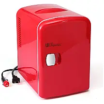 Mini Geladeira e Frigobar para carro Portátil Até 6 latas Aquece e Gela 12v e Prateleira Removível, 110v, APPLIANCE UB CH1 RED, Vermelho