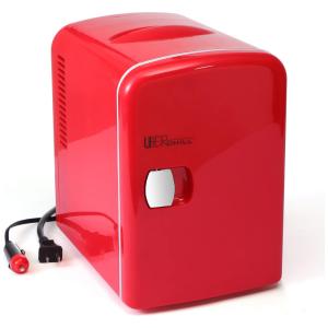 Mini Geladeira e Frigobar para carro Portátil Até 6 latas Aquece e Gela 12v e Prateleira Removível, 110v, APPLIANCE UB CH1 RED, Vermelho