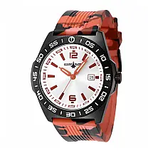 Relógio Masculino Chase Durer 45mm, Estampa Camuflada em Laranja CDW0174