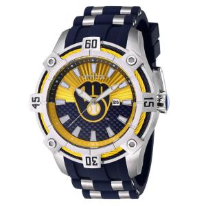 Relgio Masculino MLB Milwaukee Brewers de 52mm em Ao Azul - Invicta.
