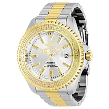 Relógio Masculino Automático Pro Diver 1,4 quilates com Diamante, Invicta 38274, Prata e Dourado
