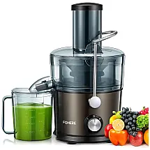 Centrífuga de Frutas e Vegetais com 2 Velocidades e 3 Vias Anti Gotejamento, 110V 800W, FOHERE, Preto