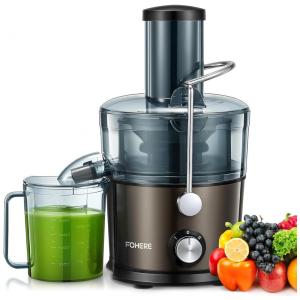 Centrífuga de Frutas e Vegetais com 2 Velocidades e 3 Vias Anti Gotejamento, 110V 800W, FOHERE, Preto