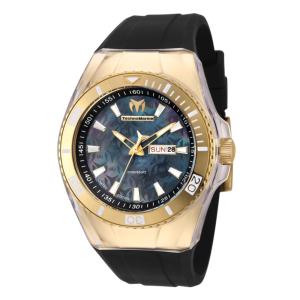 Relgio masculino com monograma TechnoMarine Cruise - 45 mm. Preto ZG-TM-115374
