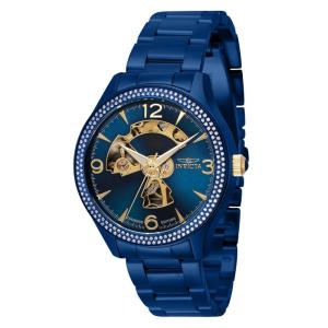 Relgio mecnico feminino especializado com diamante de 0,76 quilates - 38 mm. Preto 38574