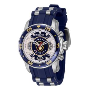 Relgio unissex MLB Milwaukee Brewers - 38 mm. Azul. Ao 42874