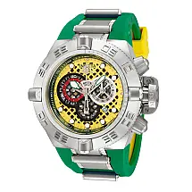 Relógio Masculino Subaqua Noma IV, Invicta 10974, Verde e Amarelo