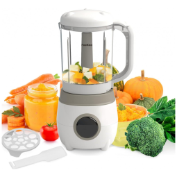 Processador de Alimentos para Bebês 6 em 1 com Modo Automático, 110V 300W, feekaa, Branco
