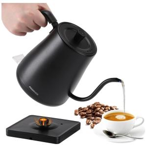 Chaleira Elétrica 800mL em Aço Inoxidável, 110v, FOOIKOS, Preto