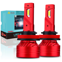 Kit Xenon Lâmpadas LED Branca 12500 Lumens 6000K, 2 Peças, ALLA LIGHTING Alla H13 FL BH HL Headlight, Vermelho